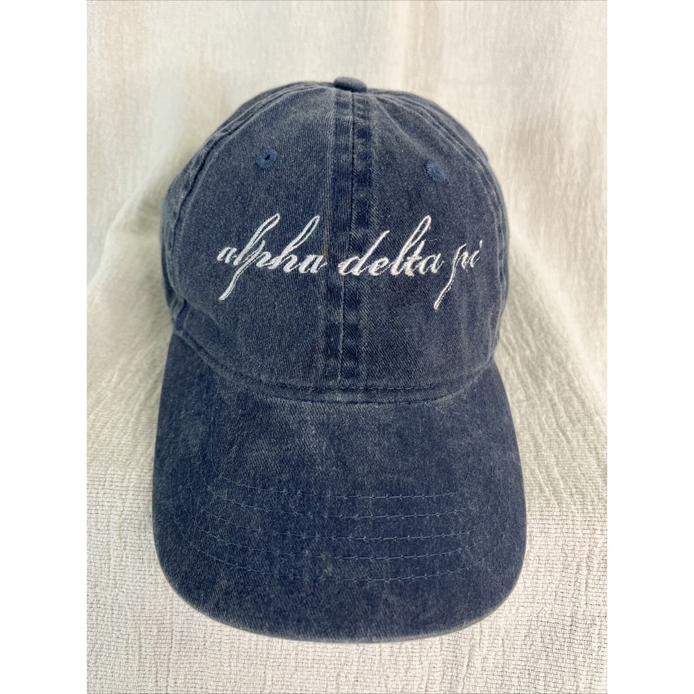 Alpha Delta Pi Sorority Strapback Adjustable Hat Women Girl Faded Preppy College